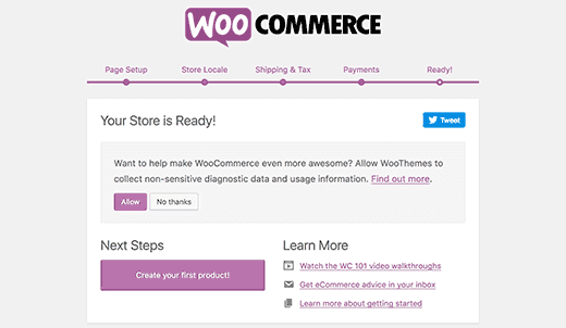 WooCommerce səhifəsi