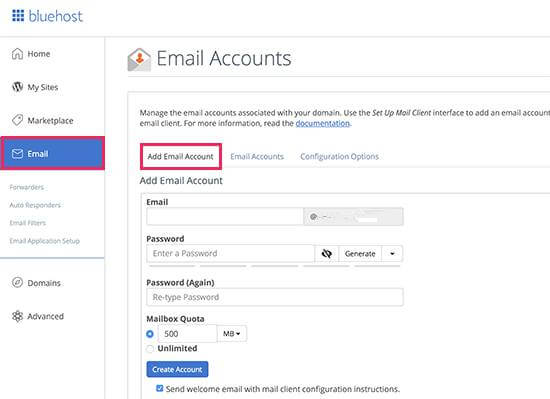 korporativ email hesabı yarat