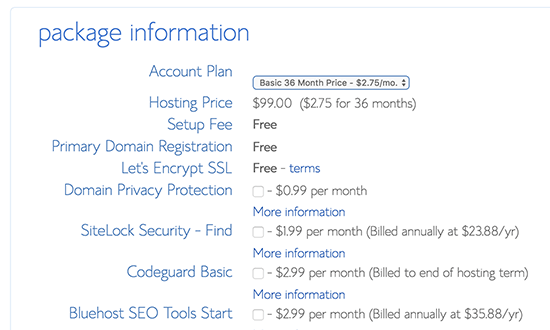 Bluehost domen seç
biznes emaili yarat 