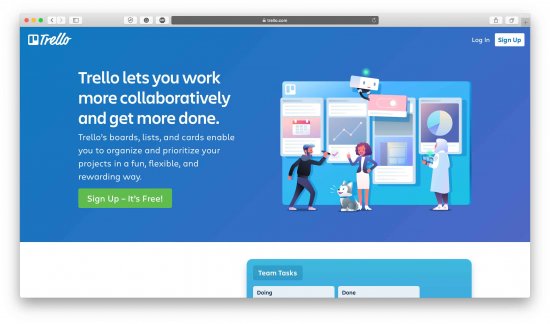 Trello tətbiqi
əməkdaşlıq platforması
